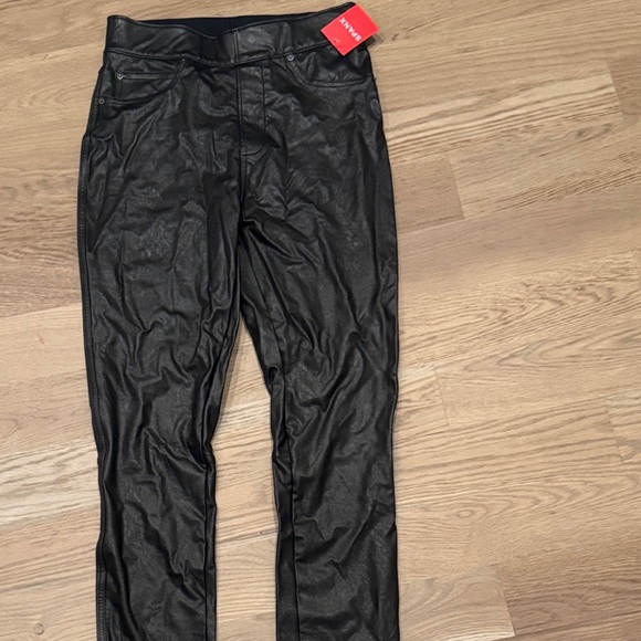SPANX Pants - SPANX Black Faux Leather Pants size XS NWT